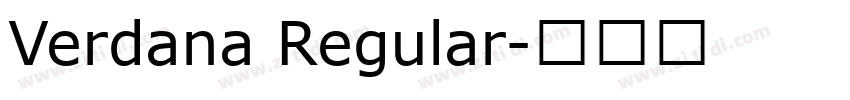 Verdana Regular字体转换